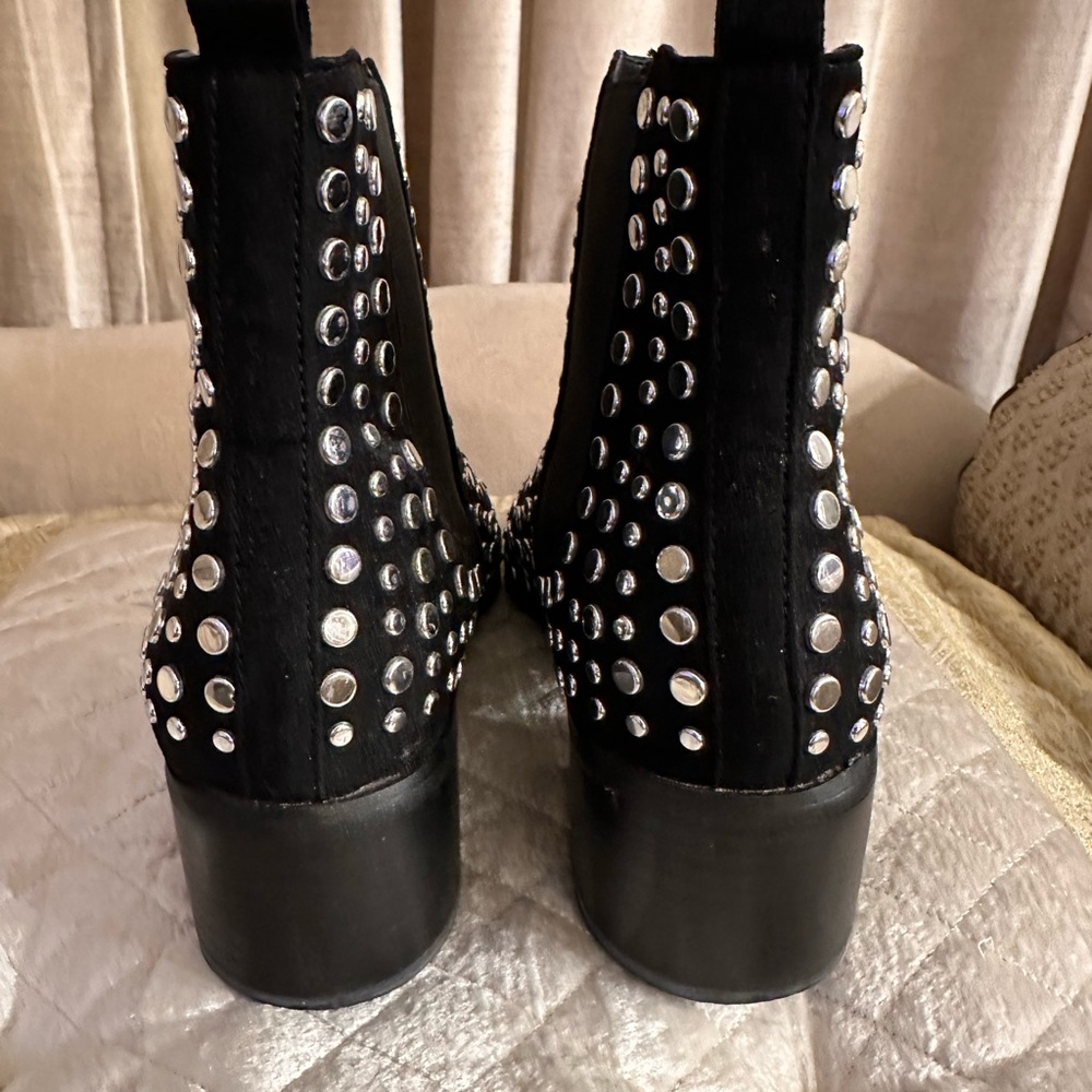 Nwot Design Lab Cayls Black & Silver Studded Slip… - image 3